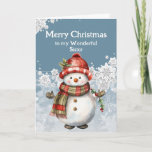 Vrolijk Kerstmis Sneeuwman Zuster Kaart<br><div class="desc">Een sneeuwpop glimlach,  zo warm en helder,  Net als onze vriendschap,  pure verrukking. Vrolijk kerstfeest,  mijn lieve zuster,  moge ons gelach nooit eindigen.</div>