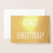 Vrolijk Kerstmis Sneeuwvlok Font Tree Verse Folie Kaarten (Voorkant met envelop)