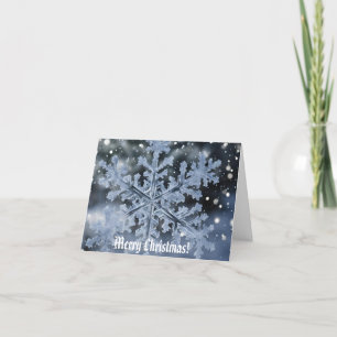 Vrolijk Kerstmis Sneeuwvlok Gevouwen Wenskaart Kaart