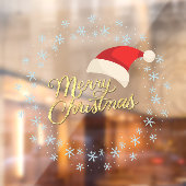 Vrolijk Kerstmis Sneeuwvlok kransdeur Raamsticker (Vel 2)