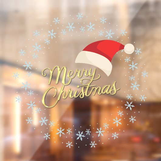 Vrolijk Kerstmis Sneeuwvlok kransdeur Raamsticker (Vel 2)