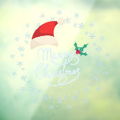 Vrolijk Kerstmis Sneeuwvlok kransdeur Raamsticker (Vel 3)