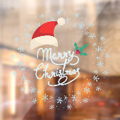 Vrolijk Kerstmis Sneeuwvlok kransdeur Raamsticker (Vel 2)