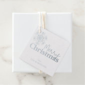 Vrolijk Kerstmis Sneeuwvlok Naam Goud of Zilveren  Bedankjes Labels (Met doos)