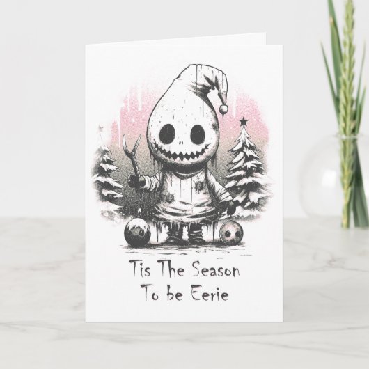 Vrolijk Kerstmis Spooky Gothic Ghost Kaart (Voorkant)