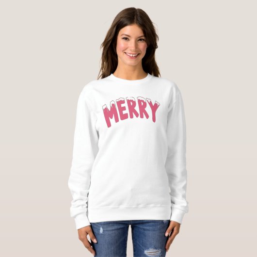 Vrolijk, Kerstmis Sweatshirt, Trui (Voorkant volledig)