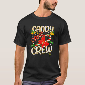 Vrolijk Kerstmis Sweet Candy Cane Crew Xmas Tree L T-shirt