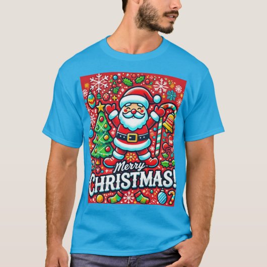 Vrolijk Kerstmis T-shirt ontwerp (Voorkant)