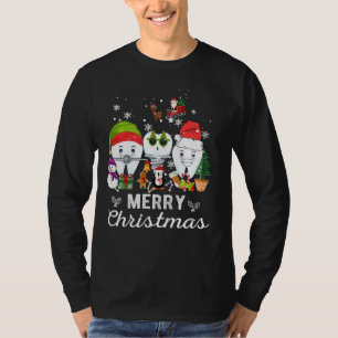 Vrolijk Kerstmis Tanden Tanden Santa Tand Elf Sno T-shirt