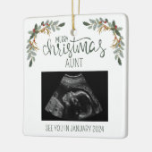Vrolijk Kerstmis Tante Ultrasound Foto Keramisch Ornament (Links)