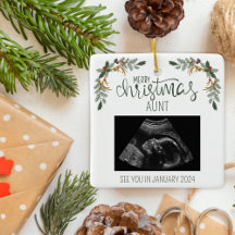 Vrolijk Kerstmis Tante Ultrasound Foto