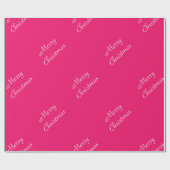 Vrolijk Kerstmis Tekst  Elegant Rode Sjabloon Cadeaupapier (Vlak)