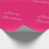 Vrolijk Kerstmis Tekst  Elegant Rode Sjabloon Cadeaupapier (Hoek)