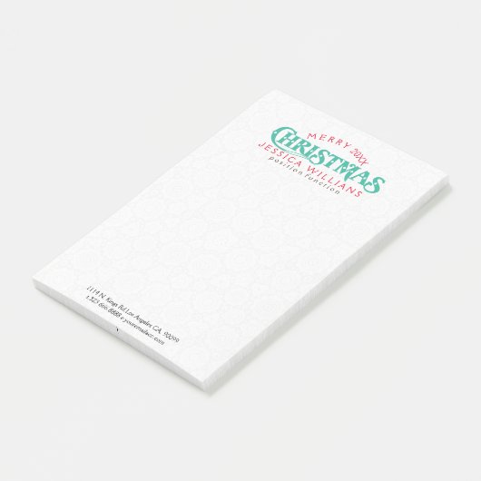 Vrolijk kerstmis tekst ontwerp post-it® notes (Schuin)