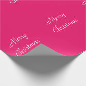 Vrolijk Kerstmis Tekst  Sjabloon Rood Elegant Cadeaupapier (Hoek)