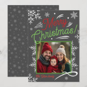 Vrolijk Kerstmis Traditioneel Feestdagenkaart (Voorkant / Achterkant)