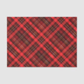 Vrolijk Kerstmis Traditioneel Rood Plaid Tartan Tissuepapier (Voorkant)