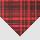 Vrolijk Kerstmis Traditioneel Rood Plaid Tartan Tissuepapier (Detail)