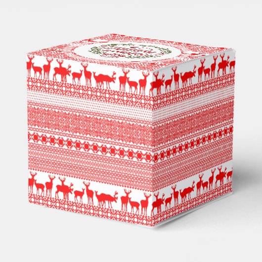 VROLIJK KERSTMIS Traditionele gepersonaliseerde Fa Bedankdoosjes (Achterkant)