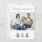 Vrolijk Kerstmis  Tree Foto Feestdagenkaart (Voorkant)