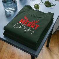 Vrolijk Kerstmis Typografie Antlers