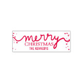 Vrolijk Kerstmis Typografie Familienaam Zelfinktende Stempel (Design)