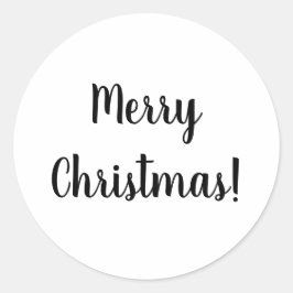 Vrolijk Kerstmis Typografie Script Ronde Sticker