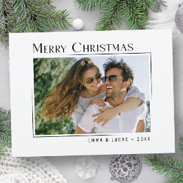 Vrolijk Kerstmis Unieke Moderne Minimale Stijl Fot Feestdagenkaart