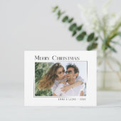 Vrolijk Kerstmis Unieke Moderne Minimale Stijl Fot Feestdagenkaart (Staand voorkant)