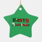 Vrolijk Kerstmis Unisex & Kinder Kleding Keramisch Ornament (Voorkant)