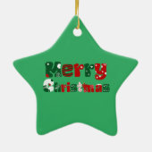 Vrolijk Kerstmis Unisex & Kinder Kleding Keramisch Ornament (Achterkant)