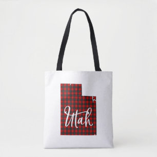 Vrolijk Kerstmis Utah Feestelijke Retro Sunset Sne Tote Bag