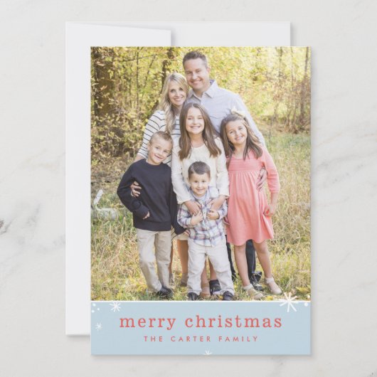 VROLIJK KERSTMIS vakantie schattig feestelijk spar Feestdagenkaart (Voorkant)