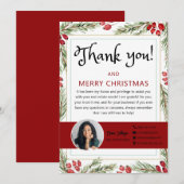 Vrolijk Kerstmis Vastgoed Foto Dank u Kaart (Voorkant / Achterkant)