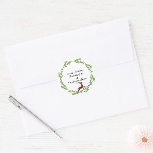 Vrolijk Kerstmis verpakking sticker (Envelop)