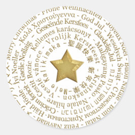 Vrolijk Kerstmis Verschillende Talen Sticker