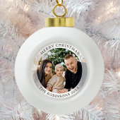 Vrolijk Kerstmis Verse Moderne Stijl Familie Foto Keramische Bal Ornament
