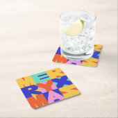 VROLIJK KERSTMIS VET TYPOGRAFIE KARTONNEN ONDERZETTERS (Insitu)