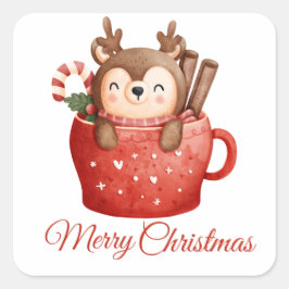 VROLIJK KERSTMIS Vierkant Sticker
