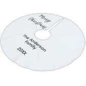 Vrolijk Kerstmis voeg familienaam toe jaar tekst a Kerstboom Rok (Gekanteld)