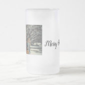 Vrolijk Kerstmis Voeg Foto Tekst Vakantie Aangepas Matglas Bierpul (Center)