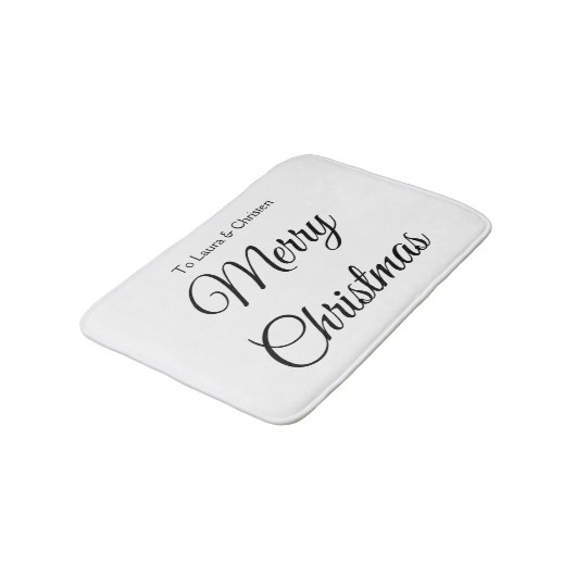 Vrolijk Kerstmis voeg naam tekst aangepaste famili Badmat (Gekanteld)