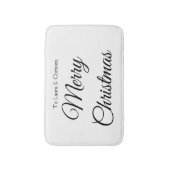 Vrolijk Kerstmis voeg naam tekst aangepaste famili Badmat (Voorkant Verticaal)