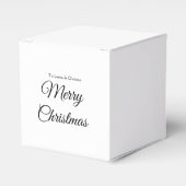 Vrolijk Kerstmis voeg naam tekst aangepaste famili Bedankdoosjes (Voorkant Zijde)