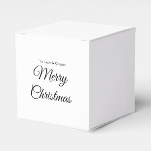 Vrolijk Kerstmis voeg naam tekst aangepaste famili Bedankdoosjes