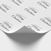 Vrolijk Kerstmis voeg naam tekst aangepaste famili Cadeaupapier (Hoek)