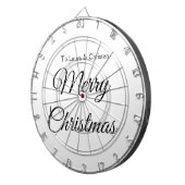 Vrolijk Kerstmis voeg naam tekst aangepaste famili Dartbord (Voorkant Rechts)