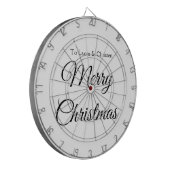 Vrolijk Kerstmis voeg naam tekst aangepaste famili Dartbord (Voorkant Links)