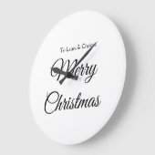 Vrolijk Kerstmis voeg naam tekst aangepaste famili Grote Klok (Hoek)