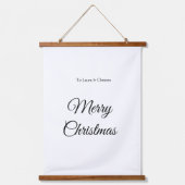 Vrolijk Kerstmis voeg naam tekst aangepaste famili Hangend Wandkleed (Voorkant)